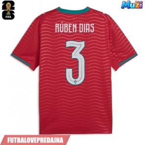 Lacne Muži Futbalové dres Portugalsko Ruben Dias #3 MS 2026 Krátky Rukáv - Domáci
